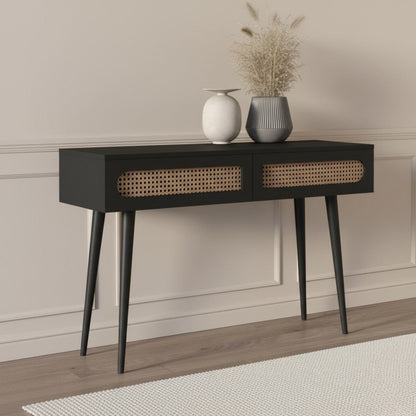 Sura Rattan Console Table Black - Summer Offer - Urban Lifestyle Furniture