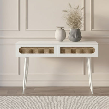 Sura Rattan Console Table White - Urban Lifestyle Furniture