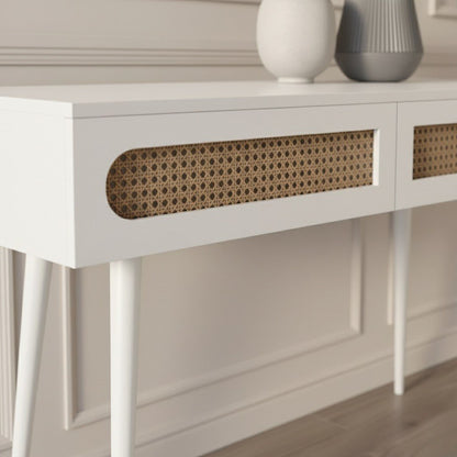 Sura Rattan Console Table White - Urban Lifestyle Furniture