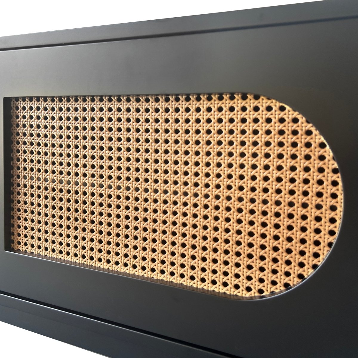 Sura Rattan Tv Unit Black 200cm - Urban Lifestyle Furniture Trading LLC