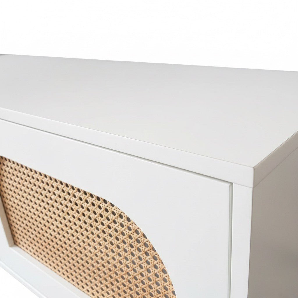 Sura Rattan Tv Unit White 200cm - Urban Lifestyle Furniture