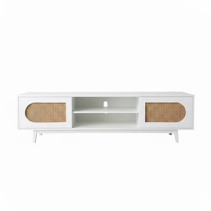 Sura Rattan Tv Unit White 200cm - Urban Lifestyle Furniture
