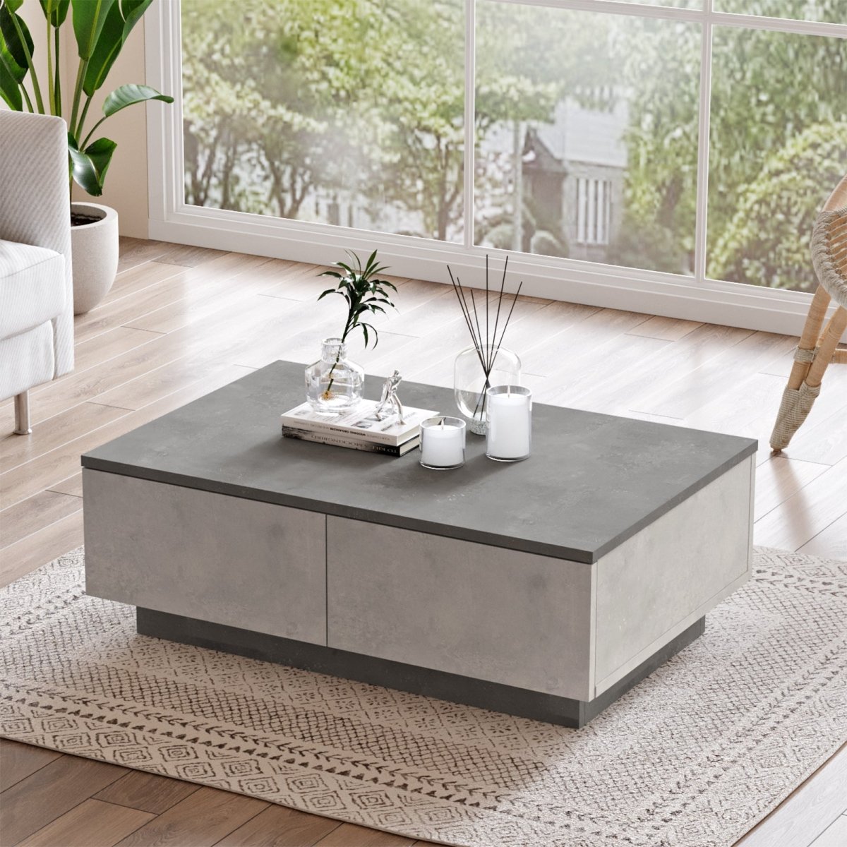 Teravista Coffee Table Concrete - Urban Lifestyle General Trading LLC