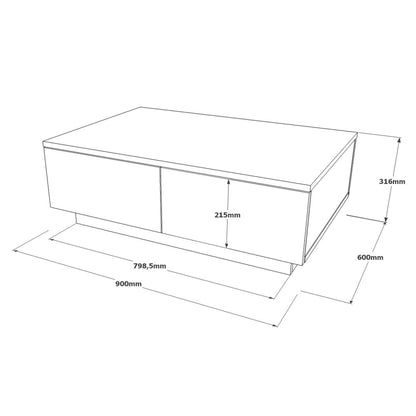 Teravista Coffee Table Concrete - Urban Lifestyle General Trading LLC