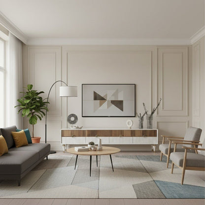 Texas Cream Walnut Tv Unit 200cm - Urban Lifestyle Furniture