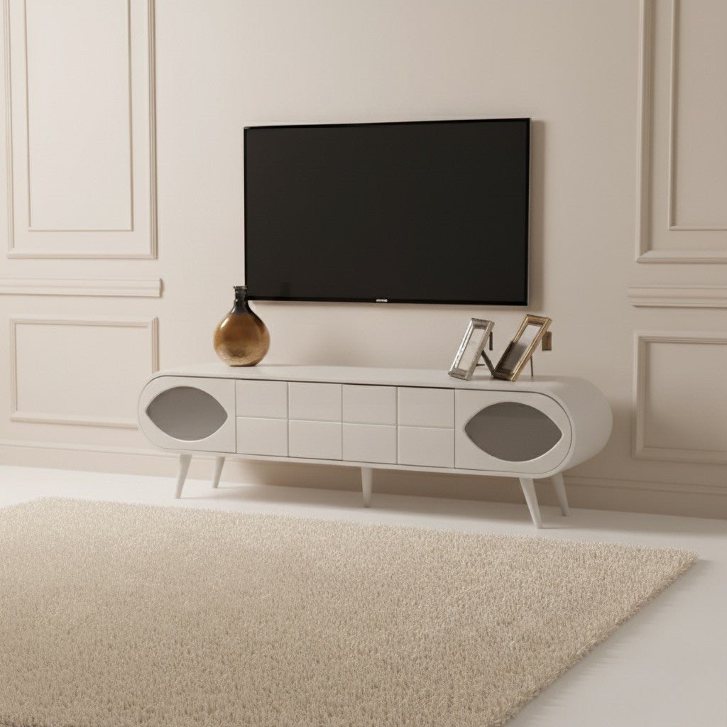 Trench Tv unit Cream 200cm - Urban Lifestyle Furniture