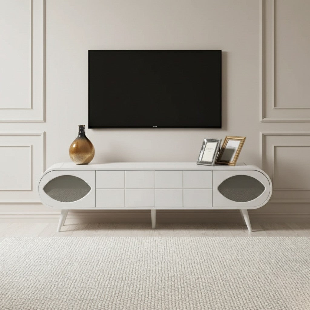 Trench Tv unit Cream 200cm - Urban Lifestyle Furniture