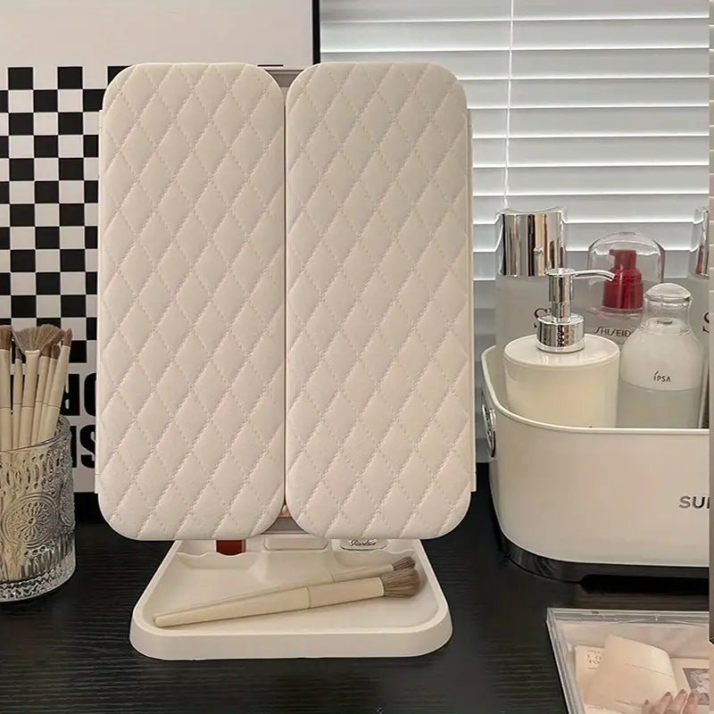 Tri - Fold Makeup Vanity Mirror With Lights - Urban Lifestyle Furniture Trading LLC