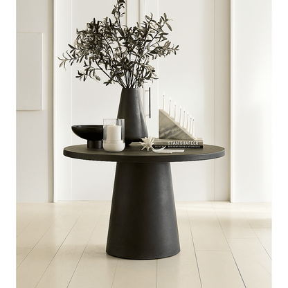 Tulip Concrete Indoor/Outdoor Dining Table Black - Urban Lifestyle Furniture