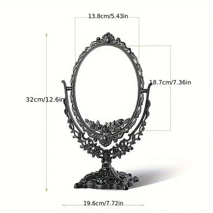 Vintage Black Double - Sided Tabletop Vanity Mirror - Urban Lifestyle Furniture Trading LLC