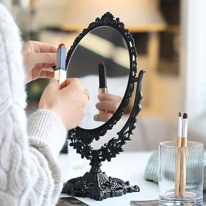 Vintage Black Double - Sided Tabletop Vanity Mirror - Urban Lifestyle Furniture Trading LLC