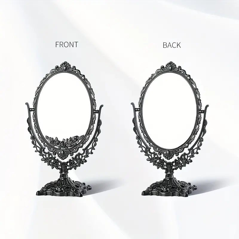 Vintage Black Double - Sided Tabletop Vanity Mirror - Urban Lifestyle Furniture Trading LLC