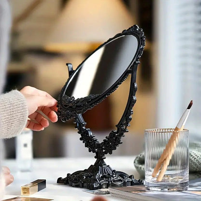 Vintage Black Double - Sided Tabletop Vanity Mirror - Urban Lifestyle Furniture Trading LLC