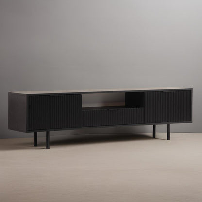Zara Tv Unit Black 200cm - Urban Lifestyle Furniture