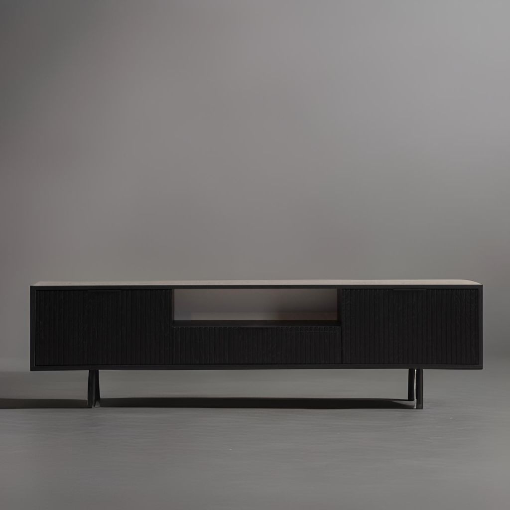 Zara Tv Unit Black 200cm - Urban Lifestyle Furniture