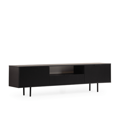 Zara Tv Unit Black 200cm - Urban Lifestyle Furniture