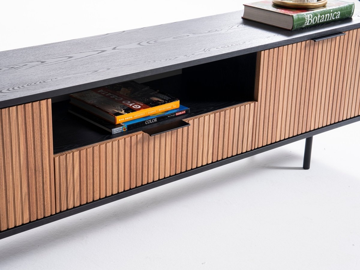 Zara Tv Unit Black Walnut 200cm - Urban Lifestyle General Trading LLC